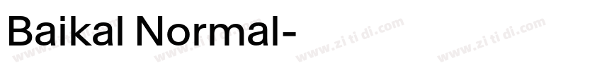 Baikal Normal字体转换